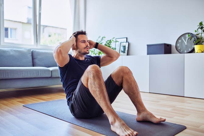 Sit-ups zuhause